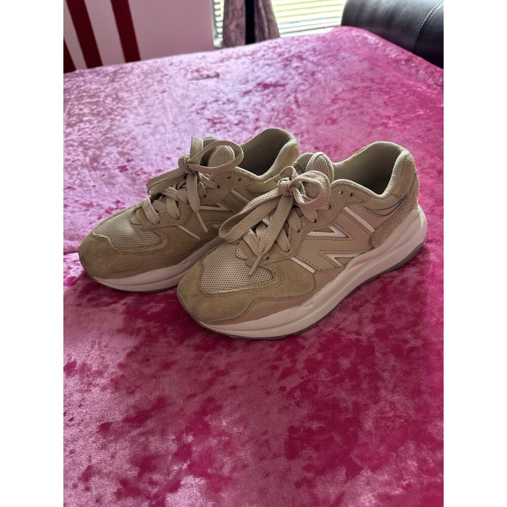 New Balance 57/40 Sandstone Sneakers Suede Neutral Beige Women's 7
